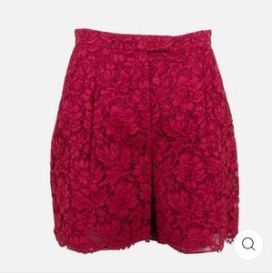 Valentino Floral Embroidered Lace Shorts